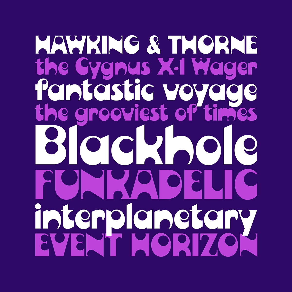 Blackhole font by Pink Broccoli