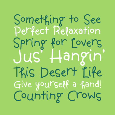 Jus Hangin font by Pink Broccoli