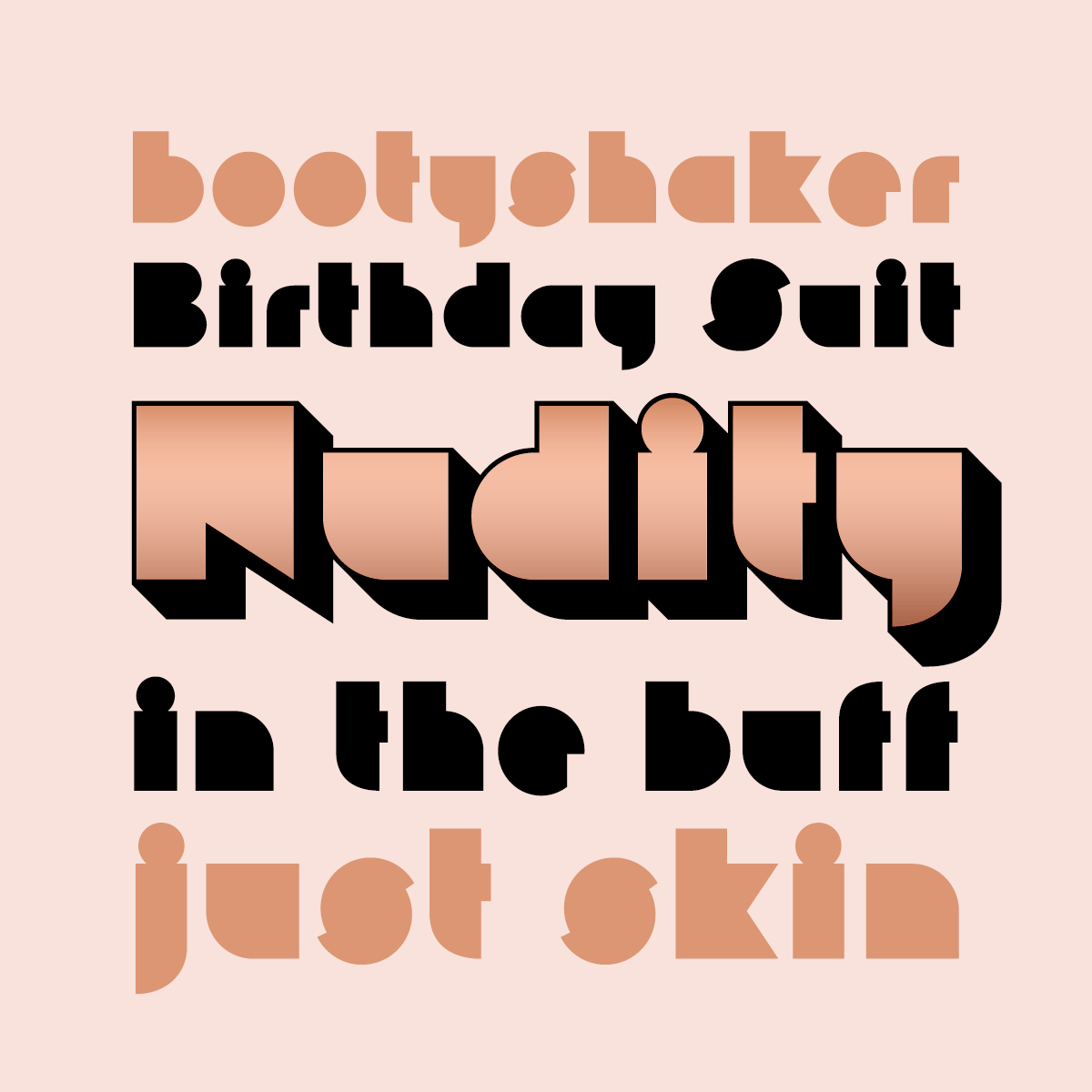 Nudity font by Pink Broccoli